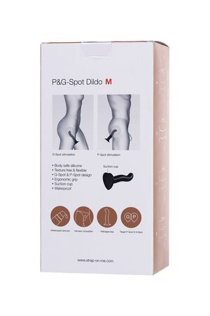 Черный стимулятор для пар P&G-Spot Dildo Size M - 18 см.